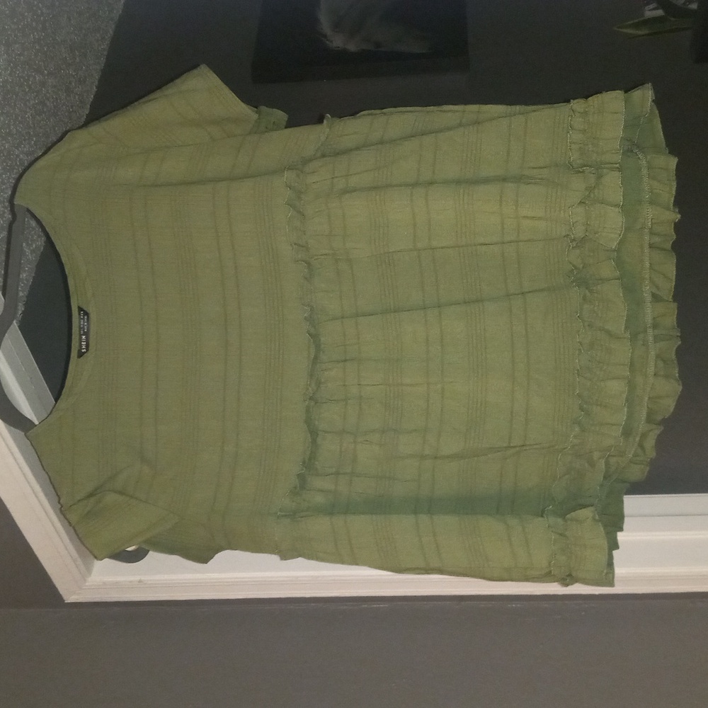 ♥️ Large Green Blouse NWOT